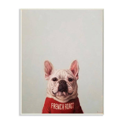 French Bulldog in French Roast T-Shirt Wall Plaque
