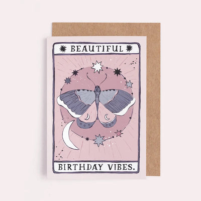 Beautiful Birthday Vibes butterfly greeting Card