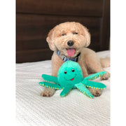 Plush Octopus Dog Toy with Squeaker 100% Recycled
